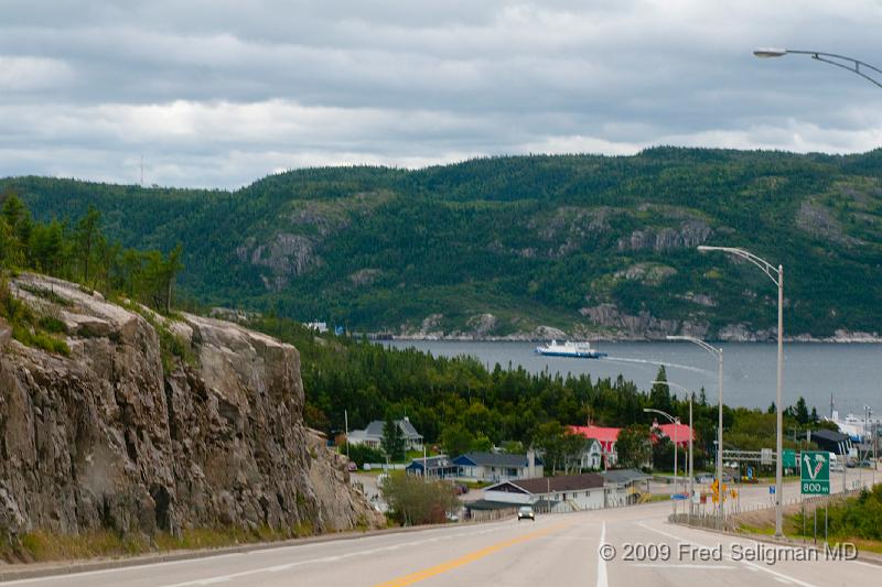 20090831_120701 D3.jpg - Tadousac overlooking the Saguenay River.  The road (route 137) comes to an abrupt halt here and one must cross the (free) vehicle ferry to continue west